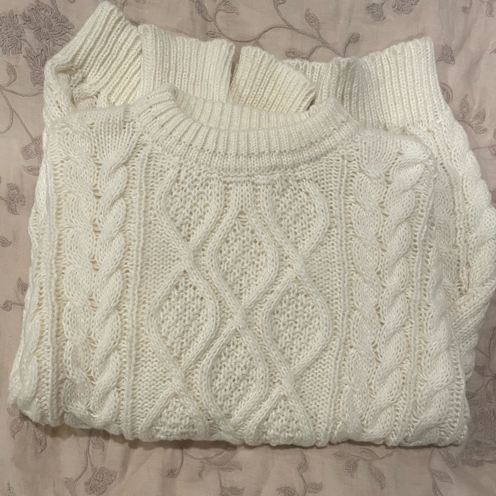 Hand knit vintage style sweater